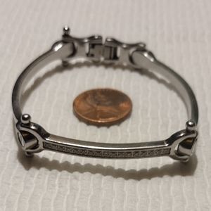 Silver and diamond unique bracelet